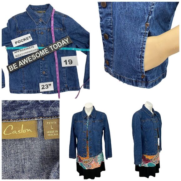 Caslon Dress Jacket Womens PL Lot Sleeveless Paisley Work Office Funky Cottage - Picture 7 of 12